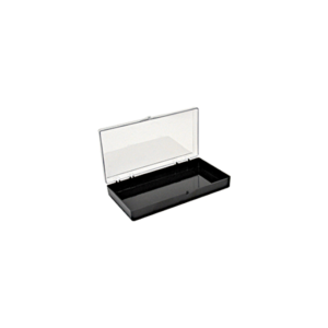 Small, Flat, Polystyrene Boxes with Hinges, 17.8 x 8.9 x 2.5cm