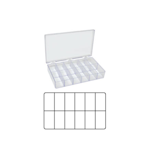 Clear Styrene Boxes with Three Hinges , 4.3 x 7.8 x 4cm