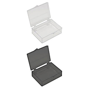 Small, Flat, Polystyrene Boxes with Hinges, 8.9 x 6.5 x 2.5cm
