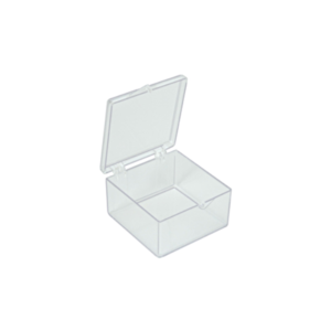 Square, Polystyrene Boxes with Hinges 5,1 x 5,1 x 2,8cm
