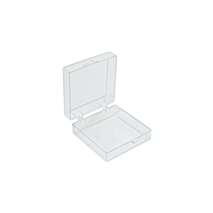 Square, Polystyrene Boxes with Hinges 6,5 x 6,5 x 2,5cm