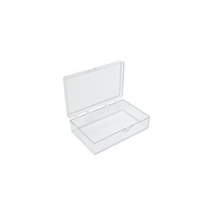 Small, Flat, Polystyrene Boxes with Hinges, 13.0 x 7.9 x 3.3cm