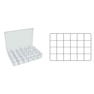 Clear Styrene Boxes with Three Hinges, large, 5.2 x 5.2 x 5.4cm