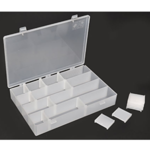 Small, Flat, Polystyrene Boxes with Hinges, 6.3 x 2.2cm