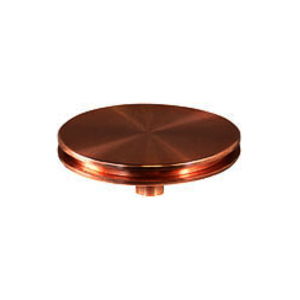 Copper, grooved edge,  25.4mm, 6mm pin