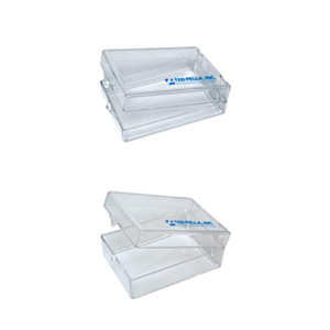 Small, Flat, Polystyrene Boxes with Hinges, 8.9 x 6.5 x 3.5cm