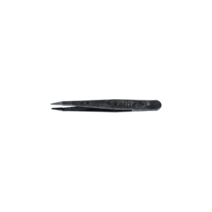 Plastic Tweezer, style flat, 110mm, Delrin, tips 1.40 x 0.20mm