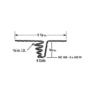 3-Strand Tungsten Wire Basket, 4 coils, 15,9 x 6,35mm