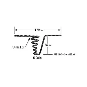 3-Strand Tungsten Wire Basket, 5 coils, 19 x 6,35mm