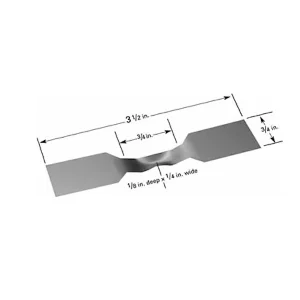 Tungsten Boat, Narrow Trough, 6,35 x 3,2 x 19 trough
